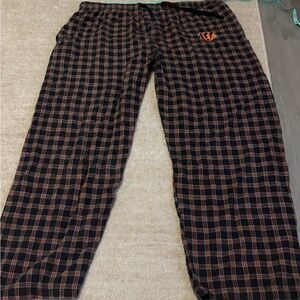 Vintage Black and Orange Plaid Cincinnati Bengals PJ Pants